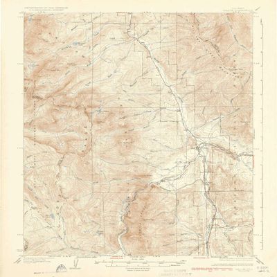 Dillon CO topo map, 1:62500 Scale, 15 X 15 Minute, Historical, 1934, 20 x 16.4 in - Polypropylene