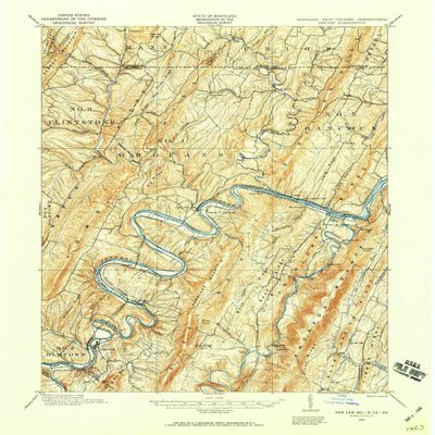 YellowMaps Paw Paw WV topo map, 1:62500 Scale, 15 X 15 Minute, Historical, 1910, Updated 1959, 20.8 x 17 in - Polypropylene