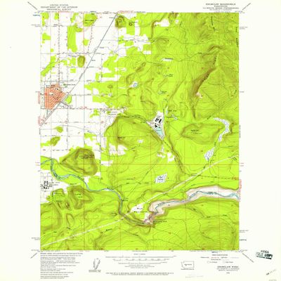 YellowMaps Enumclaw WA topo map, 1:24000 Scale, 7.5 X 7.5 Minute, Historical, 1956, Updated 1958, 27 x 22 in - Polypropylene
