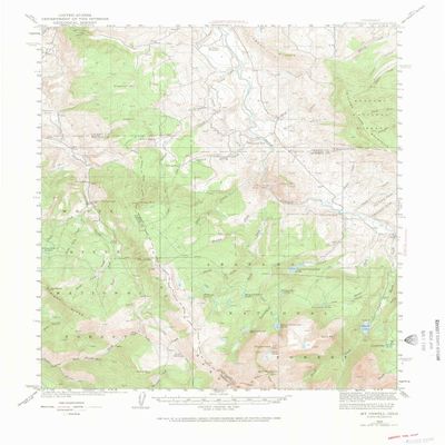 Mount Powell CO topo map, 1:62500 Scale, 15 X 15 Minute, Historical, 1933, Updated 1974, 21.5 x 16.9 in - Tyvek