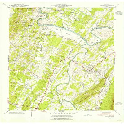 YellowMaps Benton TN topo map, 1:24000 Scale, 7.5 X 7.5 Minute, Historical, 1940, Updated 1954, 27.5 x 22 in - Polypropylene