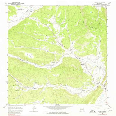 Sapello NM topo map, 1:24000 Scale, 7.5 X 7.5 Minute, Historical, 1965, Updated 1980, 26.9 x 21.8 in - Polypropylene