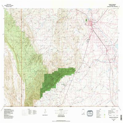 YellowMaps Carlsbad NM topo map, 1:100000 Scale, 30 X 60 Minute, Historical, 1979, Updated 1979, 27.5 x 40.2 in - Polypropylene