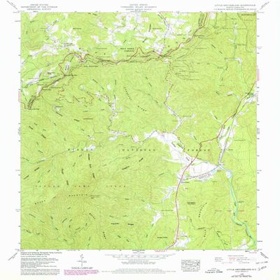 YellowMaps Little Switzerland NC topo map, 1:24000 Scale, 7.5 X 7.5 Minute, Historical, 1960, Updated 1979, 26.9 x 22 in - Polypropylene