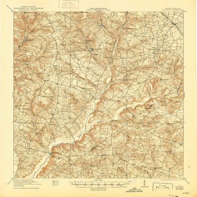 YellowMaps Talatha SC topo map, 1:62500 Scale, 15 X 15 Minute, Historical, 1921, Updated 1944, 20.7 x 17 in - Polypropylene