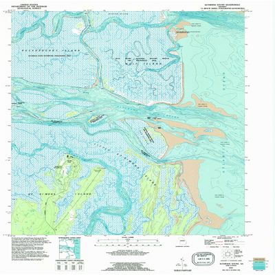 YellowMaps Altamaha Sound GA topo map, 1:24000 Scale, 7.5 X 7.5 Minute, Historical, 1993, Updated 1995, 28 x 23 in - Polypropylene