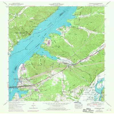 YellowMaps Johnsonville TN topo map, 1:24000 Scale, 7.5 X 7.5 Minute, Historical, 1950, Updated 1970, 27.4 x 22 in - Tyvek