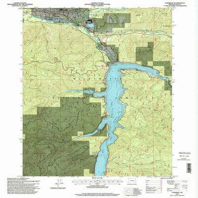 YellowMaps Oakridge OR topo map, 1:24000 Scale, 7.5 X 7.5 Minute, Historical, 1997, Updated 1998, 26.8 x 21.9 in - Polypropylene