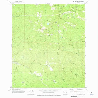 YellowMaps Mt Ireland OR topo map, 1:24000 Scale, 7.5 X 7.5 Minute, Historical, 1972, Updated 1976, 26.7 x 21.9 in - Tyvek