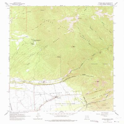 YellowMaps Arroyo Seco NM topo map, 1:24000 Scale, 7.5 X 7.5 Minute, Historical, 1963, Updated 1967, 26.9 x 22 in - Tyvek