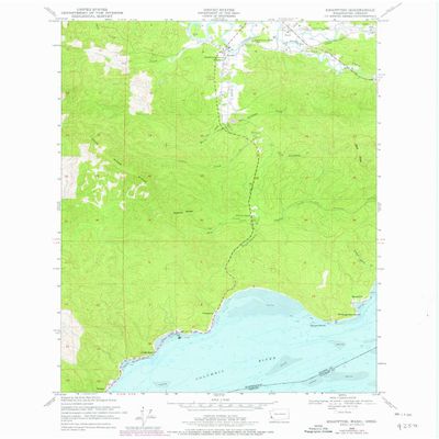YellowMaps Knappton WA topo map, 1:24000 Scale, 7.5 X 7.5 Minute, Historical, 1949, Updated 1976, 26.9 x 22 in - Tyvek