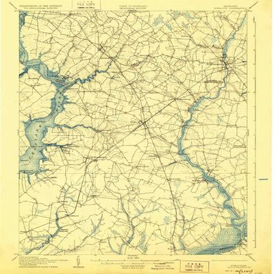 YellowMaps Hurlock MD topo map, 1:62500 Scale, 15 X 15 Minute, Historical, 1905, Updated 1928, 19.7 x 16.5 in - Polypropylene