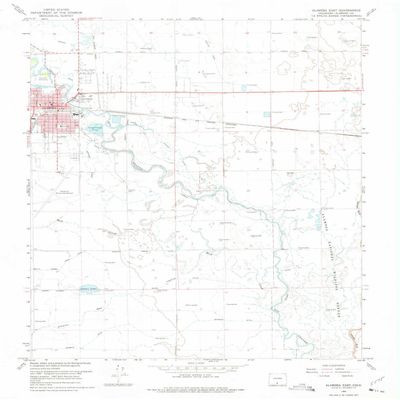 YellowMaps Alamosa East CO topo map, 1:24000 Scale, 7.5 X 7.5 Minute, Historical, 1966, Updated 1975, 26.9 x 22 in - Polypropylene