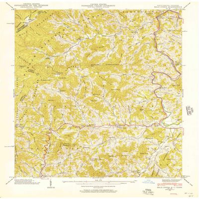YellowMaps Bald Creek NC topo map, 1:24000 Scale, 7.5 X 7.5 Minute, Historical, 1939, 27 x 22 in - Polypropylene