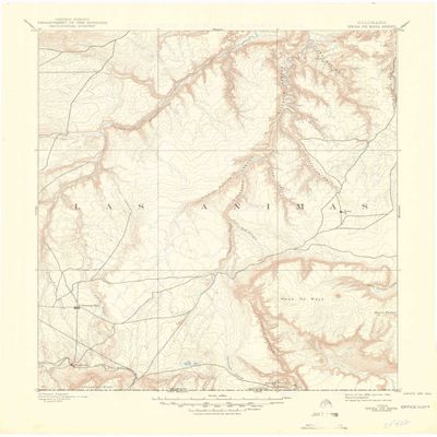 Mesa De Maya CO topo map, 1:125000 Scale, 30 X 30 Minute, Historical, 1893, Updated 1948, 21.2 x 17.1 in - Polypropylene
