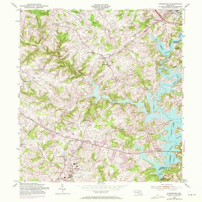 YellowMaps Finksburg MD topo map, 1:24000 Scale, 7.5 X 7.5 Minute, Historical, 1953, Updated 1971, 26.9 x 22 in - Tyvek