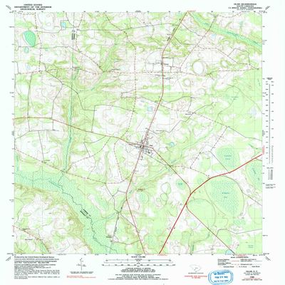 YellowMaps Olar SC topo map, 1:24000 Scale, 7.5 X 7.5 Minute, Historical, 1982, Updated 1992, 26.9 x 22 in - Polypropylene