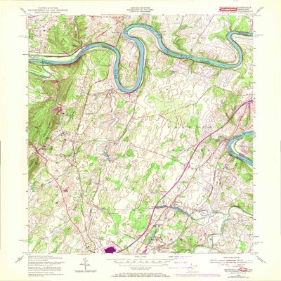YellowMaps Hedgesville WV topo map, 1:24000 Scale, 7.5 X 7.5 Minute, Historical, 1955, Updated 1972, 27 x 22 in - Tyvek