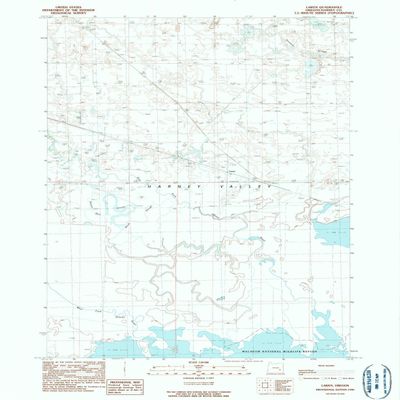 YellowMaps Lawen OR topo map, 1:24000 Scale, 7.5 X 7.5 Minute, Historical, 1990, Updated 1990, 26.7 x 21.9 in - Polypropylene