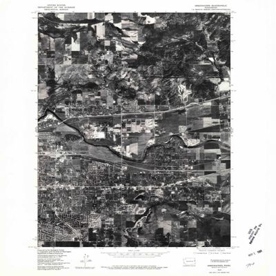 YellowMaps Greenacres WA topo map, 1:24000 Scale, 7.5 X 7.5 Minute, Historical, 1978, Updated 1981, 27 x 22.2 in - Polypropylene