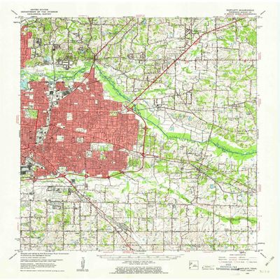 YellowMaps Bartlett TN topo map, 1:62500 Scale, 15 X 15 Minute, Historical, 1960, Updated 1963, 21 x 17 in - Polypropylene