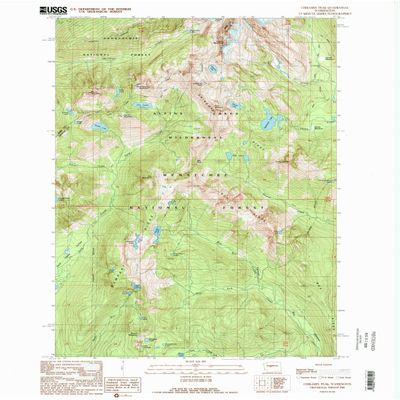 YellowMaps Chikamin Peak WA topo map, 1:24000 Scale, 7.5 X 7.5 Minute, Historical, 1989, Updated 1989, 27.1 x 22.1 in - Polypropylene