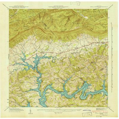 Well Spring TN topo map, 1:24000 Scale, 7.5 X 7.5 Minute, Historical, 1942, 27.5 x 22.1 in - Tyvek