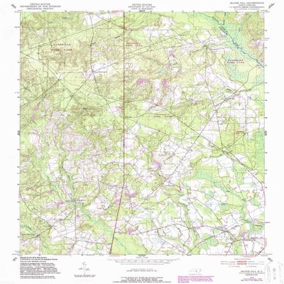 YellowMaps Silver Hill NC topo map, 1:24000 Scale, 7.5 X 7.5 Minute, Historical, 1949, Updated 1983, 26.7 x 21.8 in - Tyvek