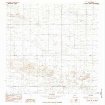 YellowMaps Portair SW NM topo map, 1:24000 Scale, 7.5 X 7.5 Minute, Historical, 1985, Updated 1985, 27 x 22 in - Polypropylene