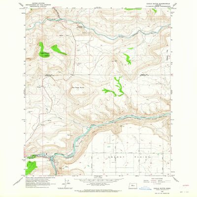 YellowMaps Eagle Butte OR topo map, 1:24000 Scale, 7.5 X 7.5 Minute, Historical, 1962, Updated 1964, 26.9 x 22 in - Polypropylene