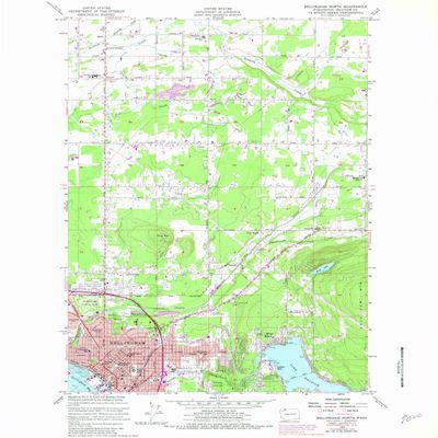 Bellingham North WA topo map, 1:24000 Scale, 7.5 X 7.5 Minute, Historical, 1954, Updated 1982, 26.8 x 22 in - Tyvek