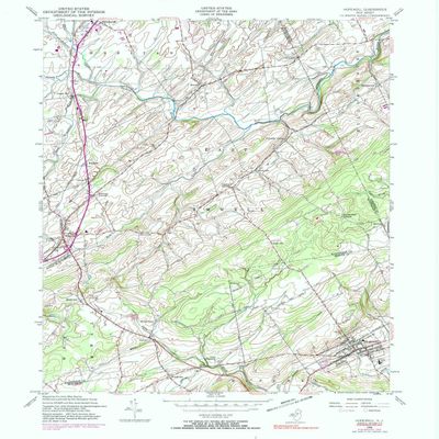YellowMaps Hopewell NJ topo map, 1:24000 Scale, 7.5 X 7.5 Minute, Historical, 1954, Updated 1990, 26.9 x 22.1 in - Polypropylene
