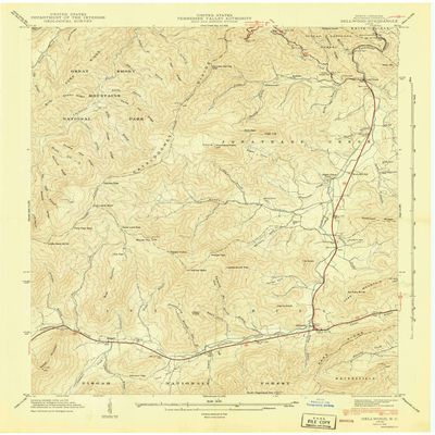 Dellwood NC topo map, 1:24000 Scale, 7.5 X 7.5 Minute, Historical, 1941, 27 x 22.1 in - Polypropylene