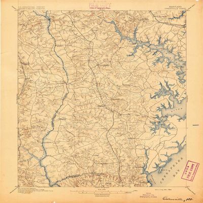YellowMaps Owensville MD topo map, 1:62500 Scale, 15 X 15 Minute, Historical, 1895, 20.1 x 16.5 in - Tyvek
