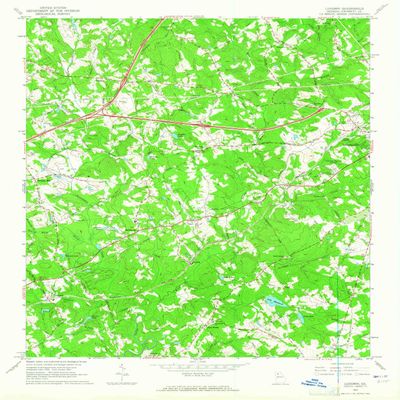 YellowMaps Luxomni GA topo map, 1:24000 Scale, 7.5 X 7.5 Minute, Historical, 1963, Updated 1965, 26.9 x 22.1 in - Polypropylene