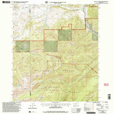 YellowMaps Beacon Point MT topo map, 1:24000 Scale, 7.5 X 7.5 Minute, Historical, 2000, Updated 2005, 26.8 x 21.5 in - Polypropylene