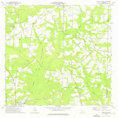 YellowMaps Climax South GA topo map, 1:24000 Scale, 7.5 X 7.5 Minute, Historical, 1974, Updated 1976, 26.8 x 22 in - Polypropylene
