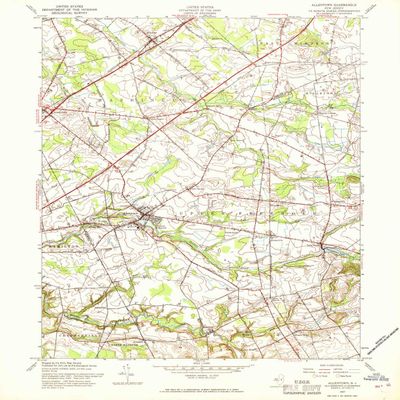 YellowMaps Allentown NJ topo map, 1:24000 Scale, 7.5 X 7.5 Minute, Historical, 1957, Updated 1969, 26.8 x 22 in - Tyvek