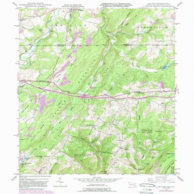 YellowMaps Avilton MD topo map, 1:24000 Scale, 7.5 X 7.5 Minute, Historical, 1947, Updated 1989, 26.7 x 22 in - Polypropylene