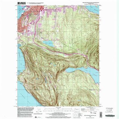 Bellingham South WA topo map, 1:24000 Scale, 7.5 X 7.5 Minute, Historical, 1998, Updated 2003, 26.9 x 22 in - Polypropylene