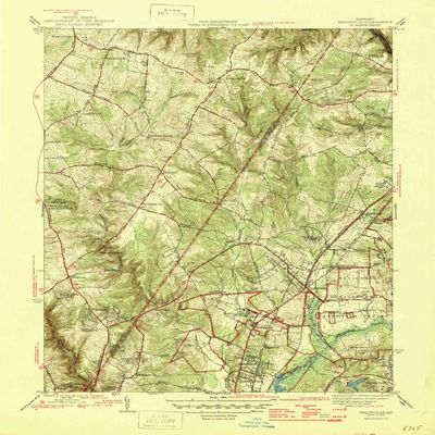 YellowMaps Beltsville MD topo map, 1:31680 Scale, 7.5 X 7.5 Minute, Historical, 1945, 20.7 x 16.8 in - Tyvek
