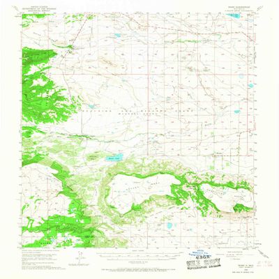 YellowMaps Miami NM topo map, 1:62500 Scale, 15 X 15 Minute, Historical, 1956, Updated 1968, 20.9 x 17 in - Polypropylene