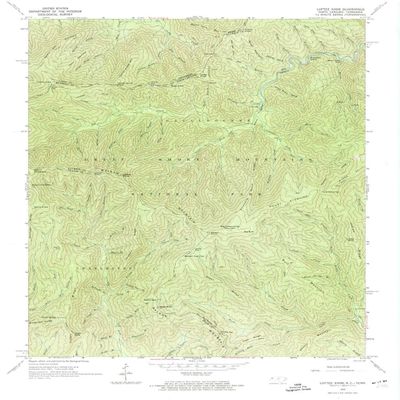 YellowMaps Luftee Knob NC topo map, 1:24000 Scale, 7.5 X 7.5 Minute, Historical, 1964, Updated 1987, 27 x 22.1 in - Tyvek