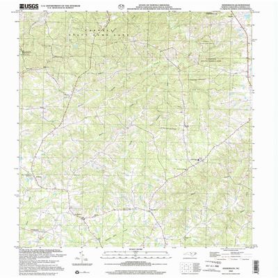 YellowMaps Anderson NC topo map, 1:24000 Scale, 7.5 X 7.5 Minute, Historical, 2002, Updated 2002, 26.8 x 21.9 in - Tyvek