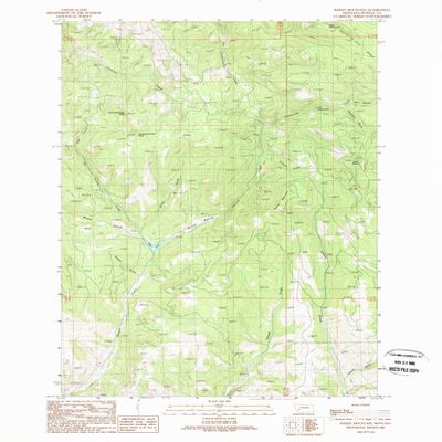 YellowMaps Bailey Mountain MT topo map, 1:24000 Scale, 7.5 X 7.5 Minute, Historical, 1989, Updated 1989, 27 x 22 in - Polypropylene