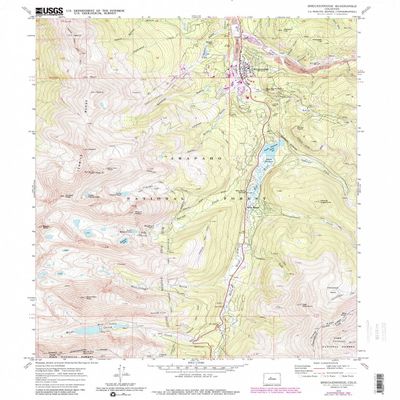 YellowMaps Breckenridge CO topo map, 1:24000 Scale, 7.5 X 7.5 Minute, Historical, 1970, Updated 1988, 26.8 x 22 in - Polypropylene