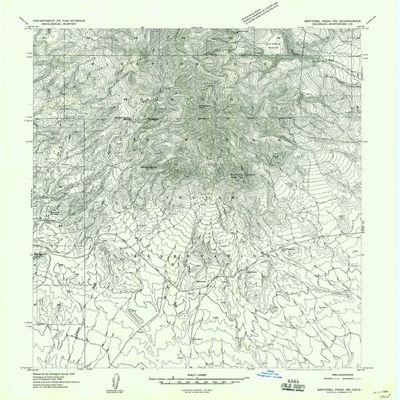 YellowMaps Sentinel Peak NE CO topo map, 1:24000 Scale, 7.5 X 7.5 Minute, Historical, 1958, 26.8 x 22.2 in - Polypropylene