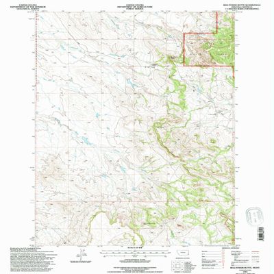 Belltower Butte MT topo map, 1:24000 Scale, 7.5 X 7.5 Minute, Historical, 1993, Updated 1996, 26.8 x 22 in - Polypropylene