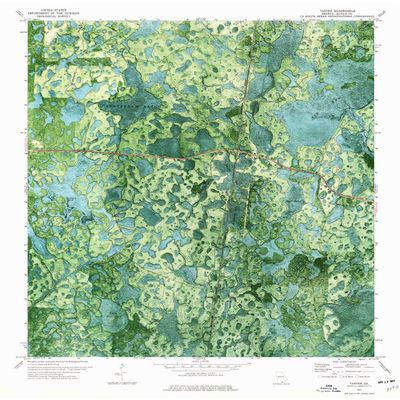 YellowMaps Tarver GA topo map, 1:24000 Scale, 7.5 X 7.5 Minute, Historical, 1971, Updated 1976, 27 x 22.7 in - Polypropylene