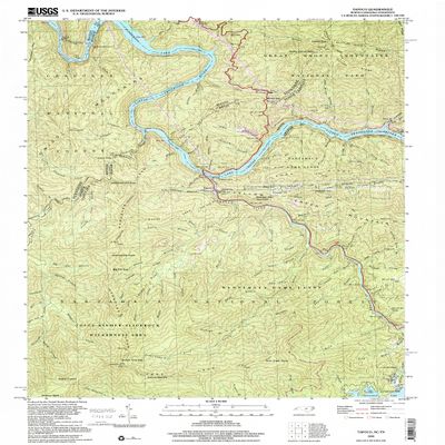 YellowMaps Tapoco NC topo map, 1:24000 Scale, 7.5 X 7.5 Minute, Historical, 2000, Updated 2001, 26.8 x 22 in - Polypropylene